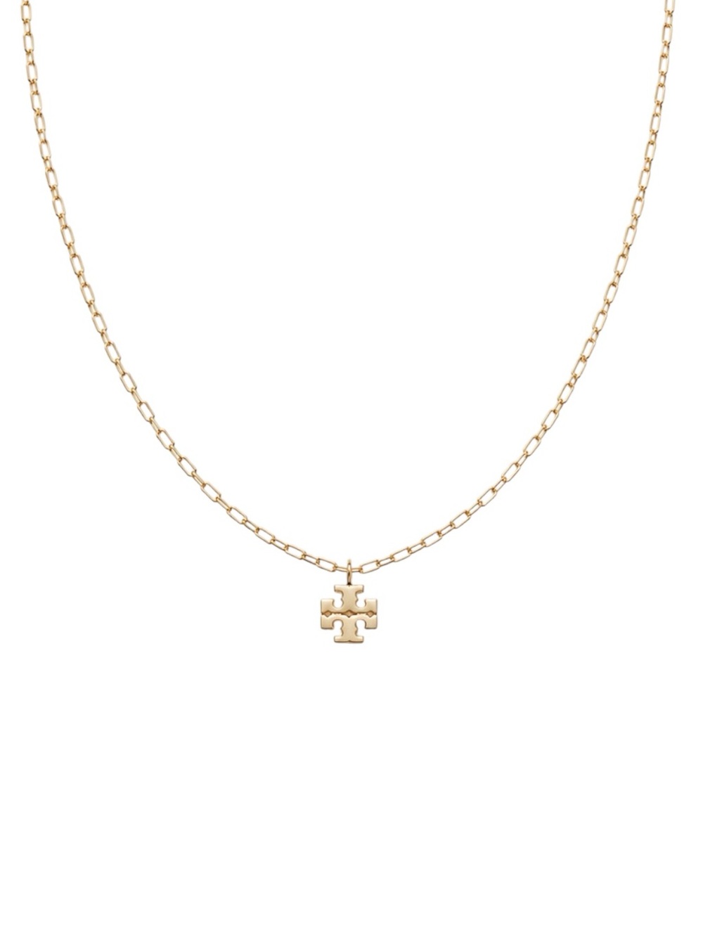 Tory Burch Gold Logo Pendant Necklace